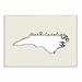 Ebern Designs 'North Carolina Home State Map Neutral Design' Graphic Art on Canvas in Black | 12 H x 18 W x 0.5 D in | Wayfair