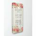 Winston Porter 'Have Faith Religious Inspirational Flower Design' Graphic Art on Canvas in Green/Pink/White | 30 H x 13 W x 1.5 D in | Wayfair