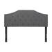 Winston Porter Gaston Full/Queen Panel Headboard Upholstered/Metal/Polyester in Gray | 51.25 H x 63.25 W x 3.5 D in | Wayfair