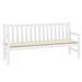 Highland Dunes Bench Cushion Water Repellent Outdoor Garden Seat Cushion Oxford Fabric Polyester in White | 1.18 H x 70.9 W in | Wayfair