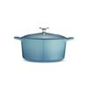 Tramontina Enameled Cast Iron Round Gourmet Dutch Oven Enameled Cast Iron/Cast Iron in Blue | 7.38 H x 10.19 W in | Wayfair 80131/036DS