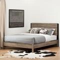 South Shore Munich Full Platform Bed Wood in Brown/Gray | 13.4 H x 58.11 W x 78.15 D in | Wayfair 12322