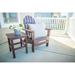 Three Posts™ Hartington Plastic/Resin Adirondack Chair w/ Table Plastic/Resin in Brown | 35 H x 29 W x 36 D in | Wayfair