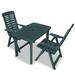 Ebern Designs vidaXL Patio Bistro Set Outdoor Furniture Set Patio Table & Chairs Plastic Plastic in Green | Wayfair