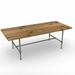 Union Rustic Helwig Rectangular Solid Wood Table Wood/Solid Wood/Metal in Brown | 30 H x 108 W x 42 D in | Wayfair 3E9663893AC64E6BAD648673A5D8126F