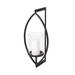 Gracie Oaks Tall 22" Metal Wall Sconce Metal in Black | 22 H x 5.5 W x 11.5 D in | Wayfair 07F4664BE41A440C863A8E839B9C3867