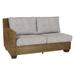 Woodard Saddleback 63" Wide Outdoor Wicker Left Arm Loveseat All - Weather Wicker/Wicker/Rattan in Gray/Brown | 32 H x 63 W x 38 D in | Wayfair