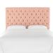 Willa Arlo™ Interiors Deeanna Velvet Upholstered Panel Headboard Upholstered in Pink/Black/Brown | 54 H x 56 W x 4 D in | Wayfair