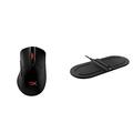 HyperX HX-MC006B Pulsefire Dart - Kabellose RGB Gaming Maus, Softwaregesteuerte Anpassung, 6 Programmierbare Knöpfe + ChargePlay Base - Qi-Zertifiziertes kabelloses Ladegerät, Dual Pad