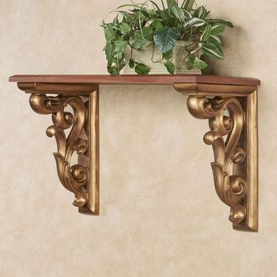 Astrella Corbel Brackets Aged Gold Pair, Pair, Age...