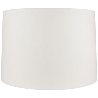 Off-White Linen Round Drum Lamp Shade 11x12x10.5 (...