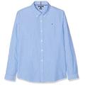 Tommy Hilfiger - Boy's Stripe L/S Blouse - Kids Tommy Hilfiger Shirts - Shirt For Boys - Poplin Long Sleeve Shirt - Blue - Age 6