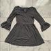 American Eagle Outfitters Dresses | American Eagle Striped Black Bell Sleeve Dress | Color: Black/White | Size: M