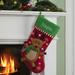 The Holiday Aisle® Reindeer LED Personalized Stocking Polyester in Red | 17.5 H x 10.5 W in | Wayfair B74D8156967B4D5581CAAF144A1DE245