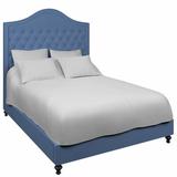 Annie Selke Home Essex Standard Bed Upholstered/Linen in Blue/Black | 72 H x 45 W x 83 D in | Wayfair ASH1024-BDT