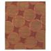 Brown/Pink 36 x 0.38 in Area Rug - Tufenkian Designers Reserve Polka Dots Hand-Knotted Wool/Silk Brown/Gold/Pink Area Rug Silk/Wool | Wayfair