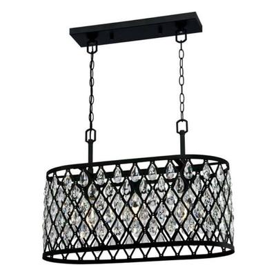 Westinghouse 63550 - 3 Light Matte Black Mesh with Crystals Chandelier (3Lt Chand Matte Black Metal Mesh w/Crystals)