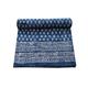 Sophia-Art Indian King Handmade Bohemian Hand Block Print Pure Cotton Bedspread Kantha Stitch Hippie Kantha Bed Spread Reversible Bedcover Throw Quilt (Blue Indigo)