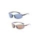 "Lovin Maui" 2 Pair of Sport Wrap Polarized Bifocal Sunglasses for Men and Women - Black/Tortoise (Polarized) - 1.50
