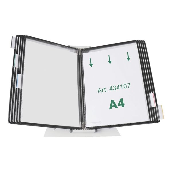 Tarifold Tischständer A4 mit 10 Sichttafeln schwarz, 50x35x28 cm Image