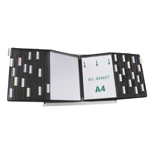 Tarifold Tischständer A4 mit 60 Sichttafeln schwarz, 90x35x28 cm Image