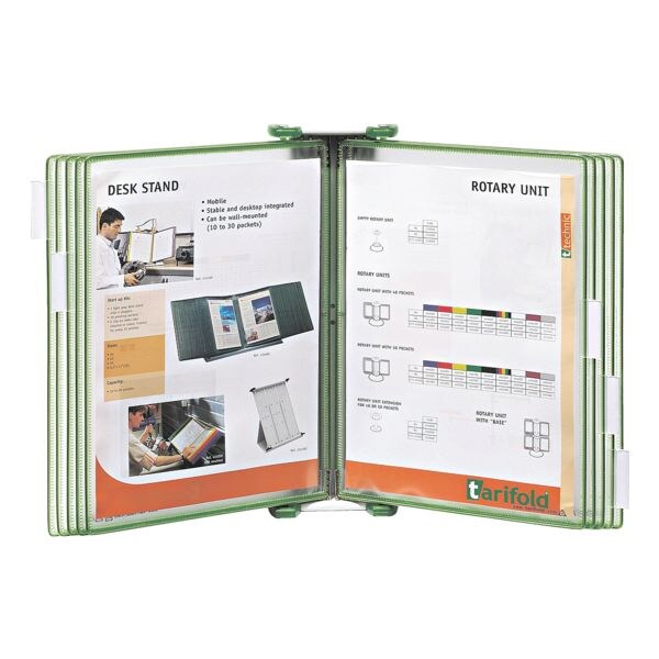 Tarifold 10er Set Sichttafeln Candy Line DIN A4 Öffnung oben grün Image