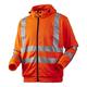 J.A.K. 111431107 Serie 11143 65% Polyester/35% Baumwolle Sweatjacke mit Abnehmbarer Kapuze, EN 20471, Klasse 3, Orange, 4XL Größe