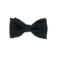 Premium Plain Bow Tie for Man Men's 100% silk pre-knotted bow tie. - Black - One size