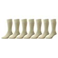 Softop Men's Extra Wide Non-Elastic Wool Socks (HJ190) in Oatmeal (7 Pair Pack) in 11-13 UK
