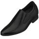 CALTO Men's Invisible Height Increasing Elevator Shoes - Black Leather Slip-on Formal Dress Loafers- 3 Inches Taller - Y5530 - Size 7.5 UK