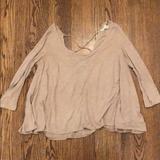 American Eagle Outfitters Tops | American Eagle Soft And Sexy Flowy Brown Top | Color: Cream/Tan | Size: Xs