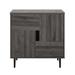 "30"" Modern Color Pop Accent Cabinet in Slate Grey/Red Interior - Walker Edison AF30ADDSG"