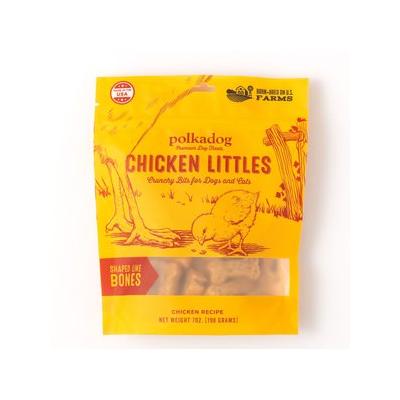 Polkadog Chicken Littles Bone Shaped Dehydrated Dog & Cat Treats, 8-oz bag
