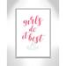 Casa Fine Arts Juvenile Girls Do It Framed Art Paper in Pink | 35.5 H x 25.5 W x 1.18 D in | Wayfair 19171-01