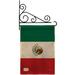 Breeze Decor Mexico Country 2-Sided Burlap 19 x 13 in. Garden Flag in Brown/Green/Red | 18.5 H x 13 W x 0.1 D in | Wayfair