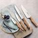 Hampton Forge Skandia Karlstad Ash - 4 Piece Cutlery Set, German Quality, Full Tang Stainless Steel in Brown/Gray | Wayfair SCS63504GS