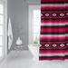 Foundry Select Ellsinore Striped Single Shower Curtain Polyester in Red/Pink/Black | 71 H x 74 W in | Wayfair C95E61B2E6BE43FD8688428D617E3E55