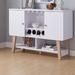 Brayden Studio® Borendy 47" Wide Server Wood/Metal in White | 34 H x 47 W x 15.5 D in | Wayfair 4A9D00E831684394AE44693C8C619728