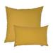 Brayden Studio® Hinchinbrook Sunbrella Indoor/Outdoor 2 Piece Pillow Set Polyester/Polyfill/Sunbrella® in Yellow | 20 H x 20 W x 5 D in | Wayfair