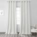 Latitude Run® Bodwar Grommet Blackout Curtains for Bedroom Thermal Cross Linen Weave Curtains Large Window Single Panel Polyester in White | Wayfair