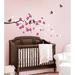 Zoomie Kids Cherry Blossom Branch w/ Birds Wall Decal Vinyl in Pink/Brown | 88 H x 54 W in | Wayfair 8AFB8CCA0F894483B60BA93B4A17D027