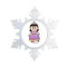 The Holiday Aisle® Personalized Friendly Folks Cartoon Snowflake Future Princess Christmas Holiday Shaped Ornament Plastic in Indigo | Wayfair