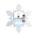 The Holiday Aisle® Personalized NTT Cartoon Snowflake Bath Time Mom 1 Boy Christmas Holiday Shaped Ornament Plastic | Wayfair