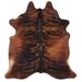 Brown 74" x 84" L Area Rug - Foundry Select Animal Print Handmade Cowhide Area Rug 74.0 x 0.25 in black/Cowhide | 74" W X 84" L | Wayfair