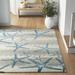 Blue/Gray 94 x 0.45 in Area Rug - Sand & Stable™ Bayshore Machine Made Power Loom Polypropylene Area Rug in Polypropylene | 94 W x 0.45 D in | Wayfair