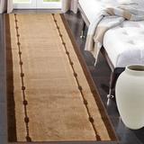 Brown 25 x 0.38 in Area Rug - Gracie Oaks Square Border Medium Pile Slip Resistant Rug Polypropylene | 25 W x 0.38 D in | Wayfair