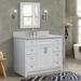 Hokku Designs Abdiladif 49" Single Bathroom Vanity Set Wood/Granite in Brown/White | 35.5 H x 49 W x 22 D in | Wayfair