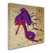 August Grove® Purple Bow Heel by Roderick Stevens - Wrapped Canvas Graphic Art Print Canvas | 24 H x 24 W x 2 D in | Wayfair