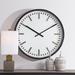 Wade Logan® Ashlund Oversized Anibal 31" Wall Clock Glass/Metal in Black/Gray/White | 31.75 H x 31.75 W x 3.12 D in | Wayfair