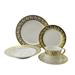 Mercer41 Poulin Inspired Versace 40 Piece Dinnerware Set, Service for 8 in White/Yellow | Wayfair YL7600
